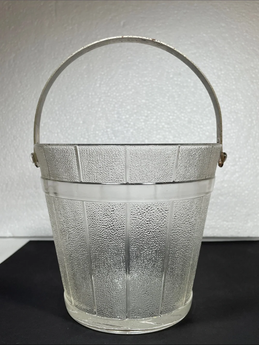 Vintage Glass Ice Bucket